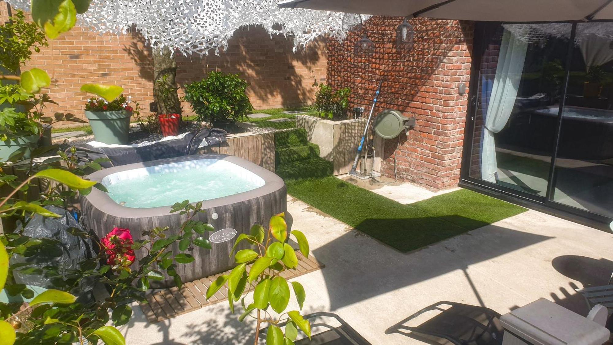 Gary Suite - Studio Cosy, Spa Et Jardin Privatif A 4 Min De Cambrai Awoingt ภายนอก รูปภาพ