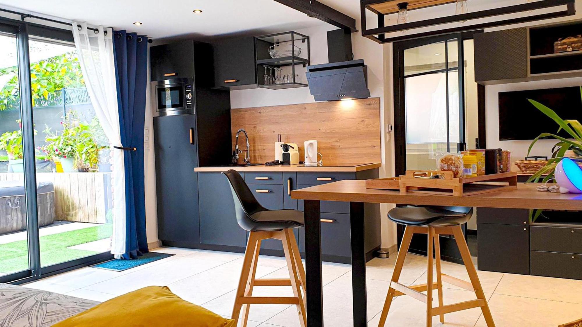 Gary Suite - Studio Cosy, Spa Et Jardin Privatif A 4 Min De Cambrai Awoingt ภายนอก รูปภาพ