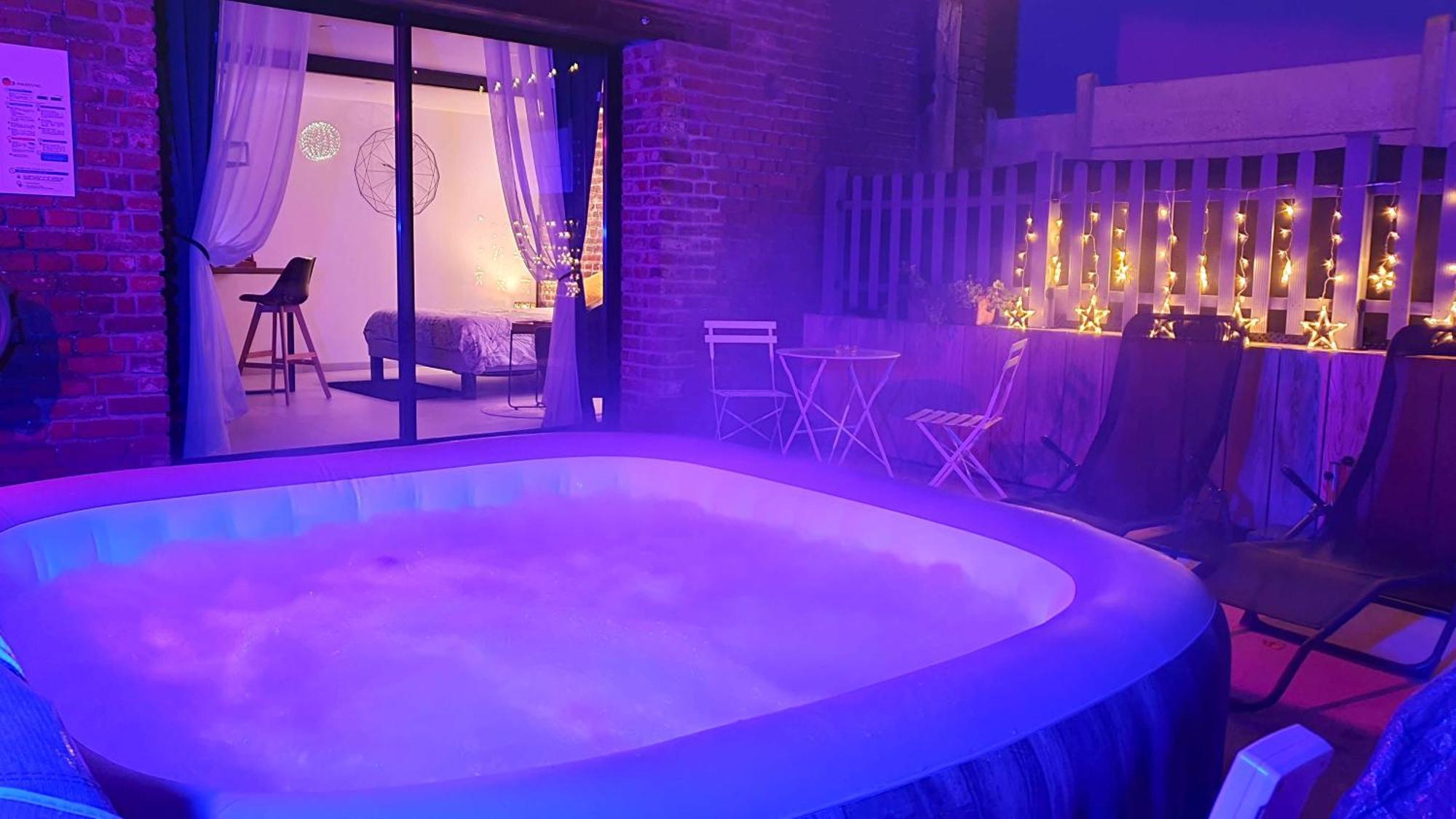 Gary Suite - Studio Cosy, Spa Et Jardin Privatif A 4 Min De Cambrai Awoingt ภายนอก รูปภาพ